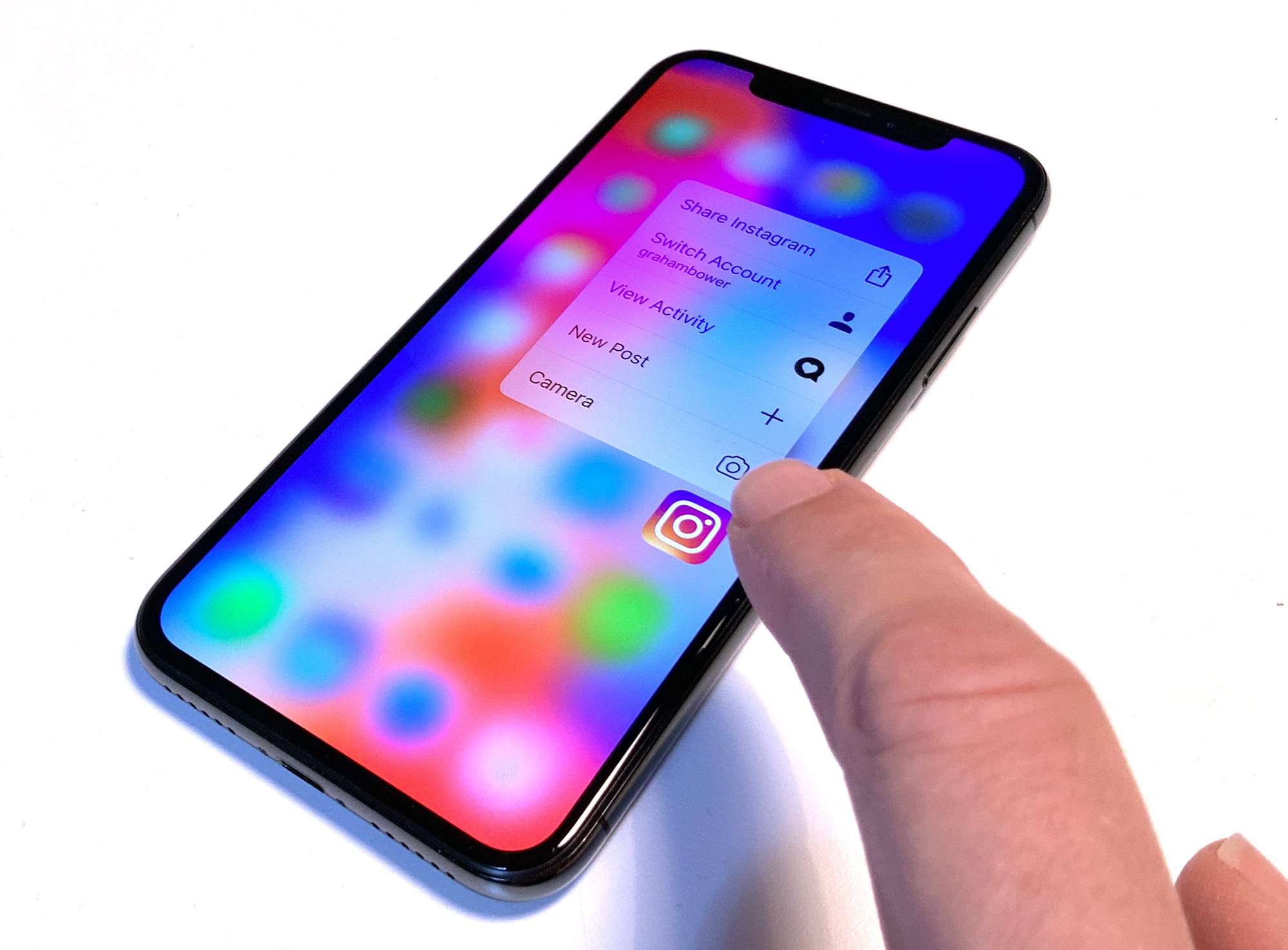 Hovering your finger over an icon could bring up more options