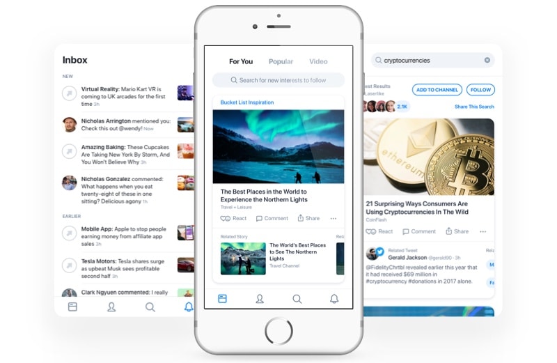 The Laserlike app used machine learning to find relevant news articles.