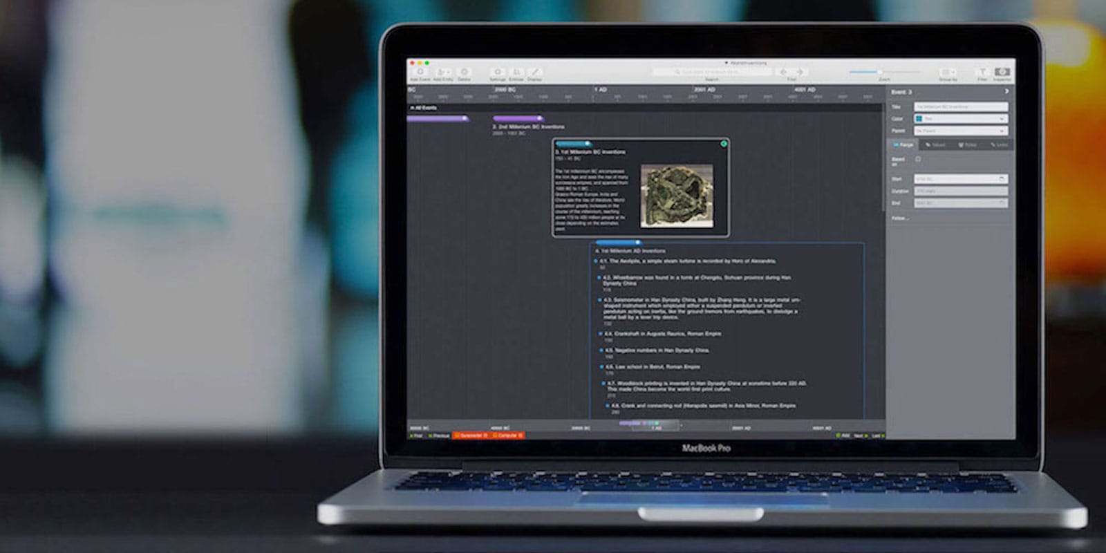 With a highly visual and intuitive interface, Aeon Timeline 2 makes it easy to stay organized and on-task.