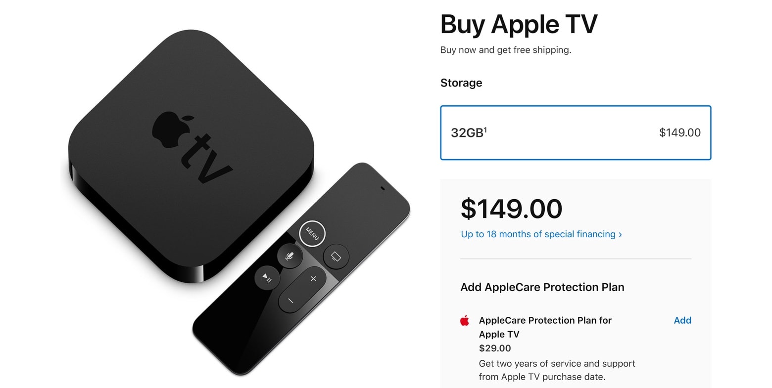 Apple TV on Apple Store