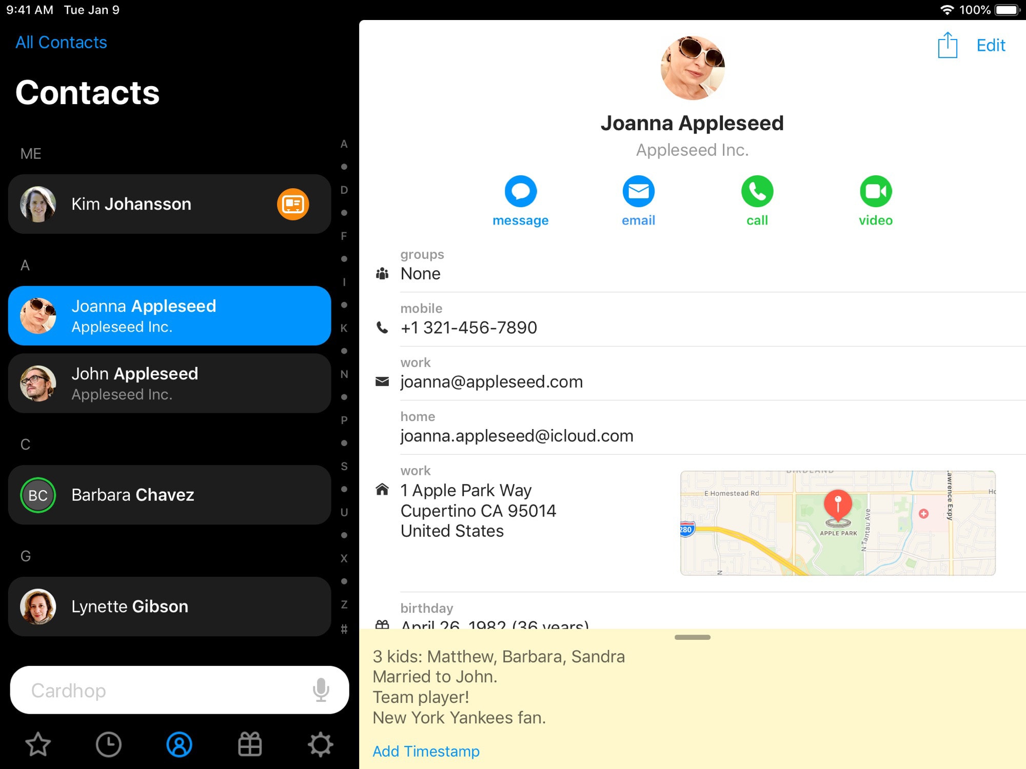 Cardhop will make you stop hating your contacts.