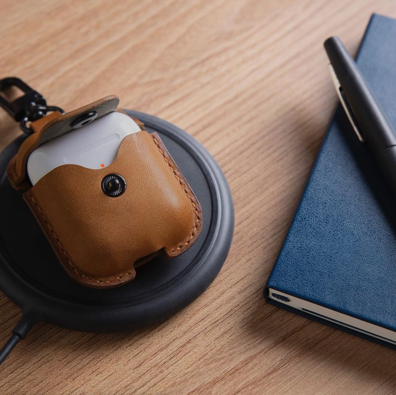 Not only do they perfectly fit into AirSnap, but even in-case the charging status light is still visible.