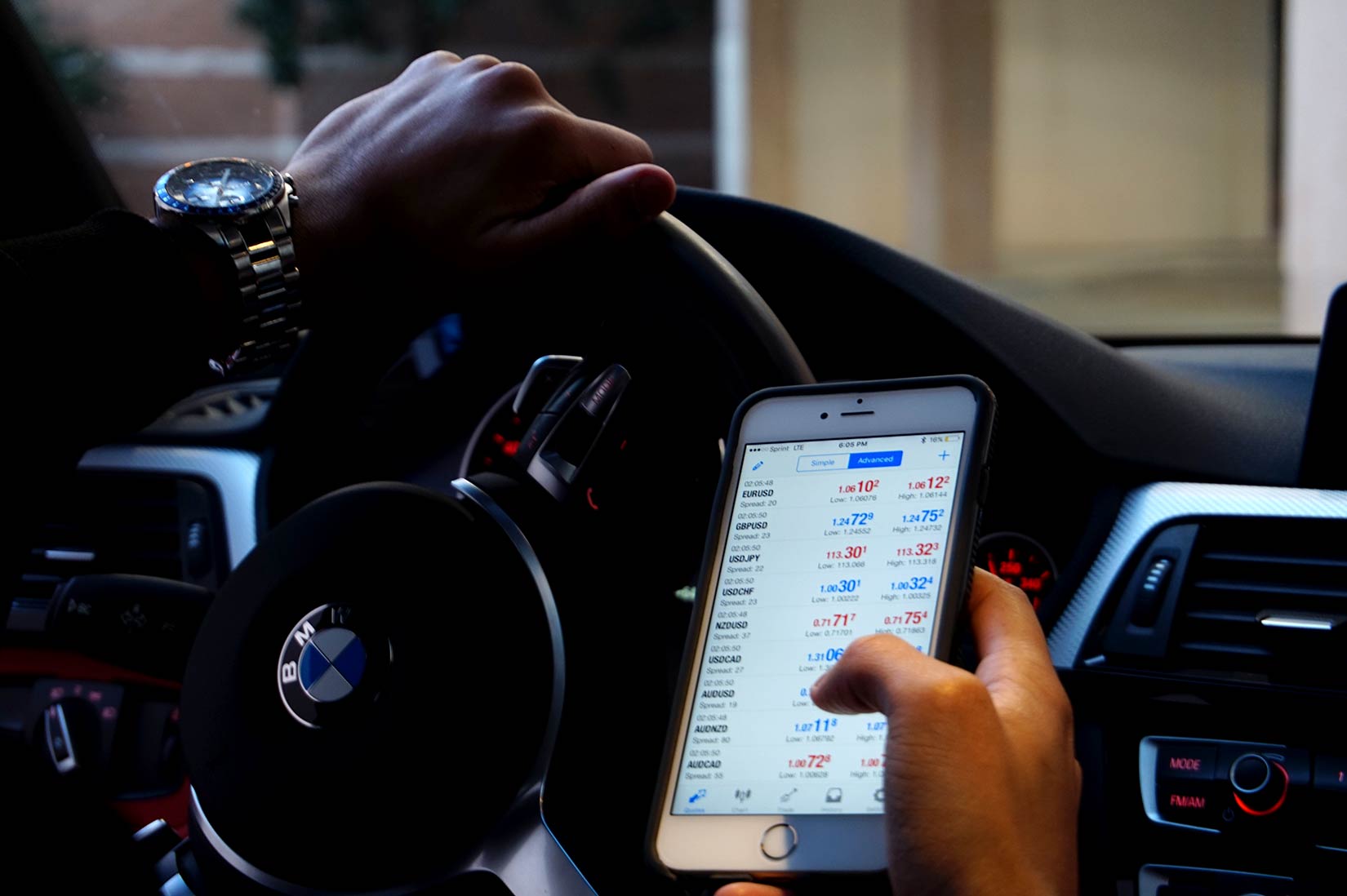 distracted driving iPhone