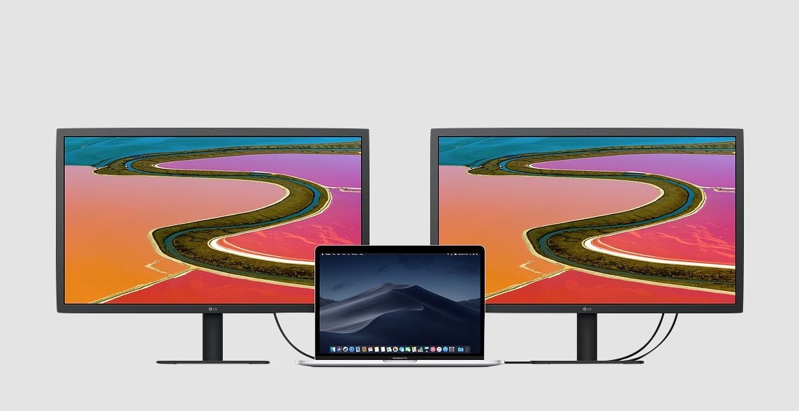 Dual LG UltraFine 4K Display with MacBook