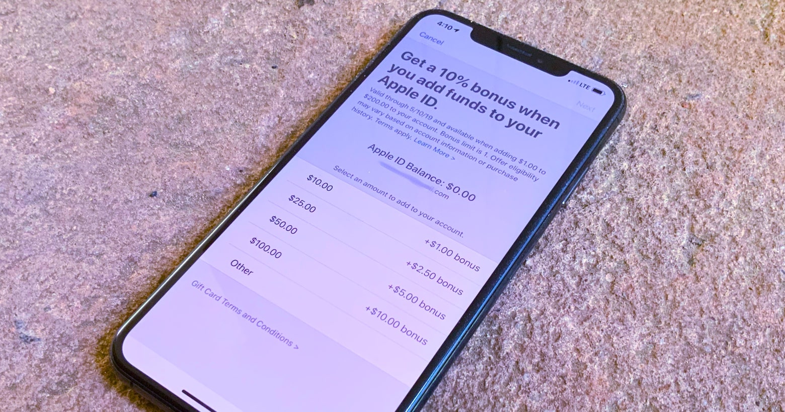 Apple will add to the funds you put in your Apple ID account this week.