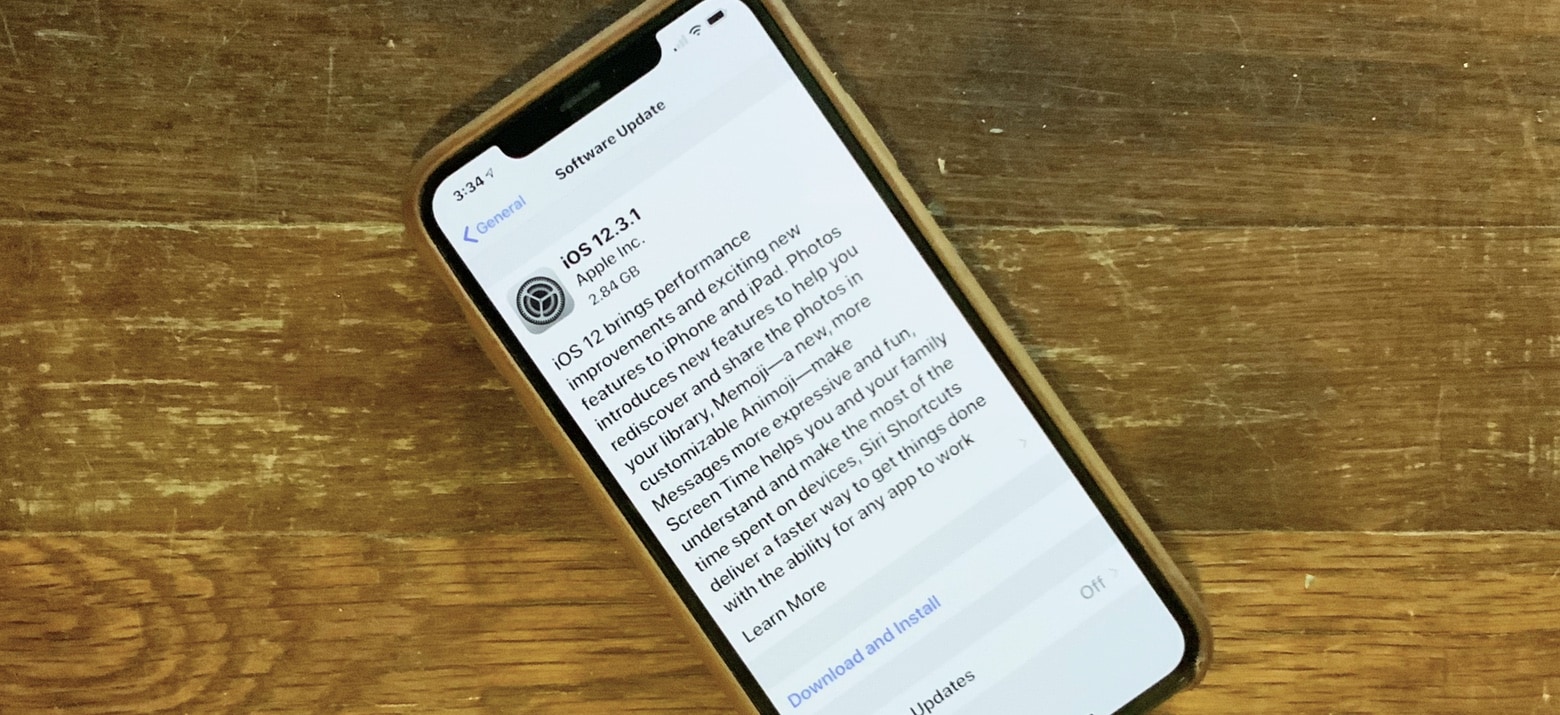 iOS 12.3.1 on iPhone XS Max