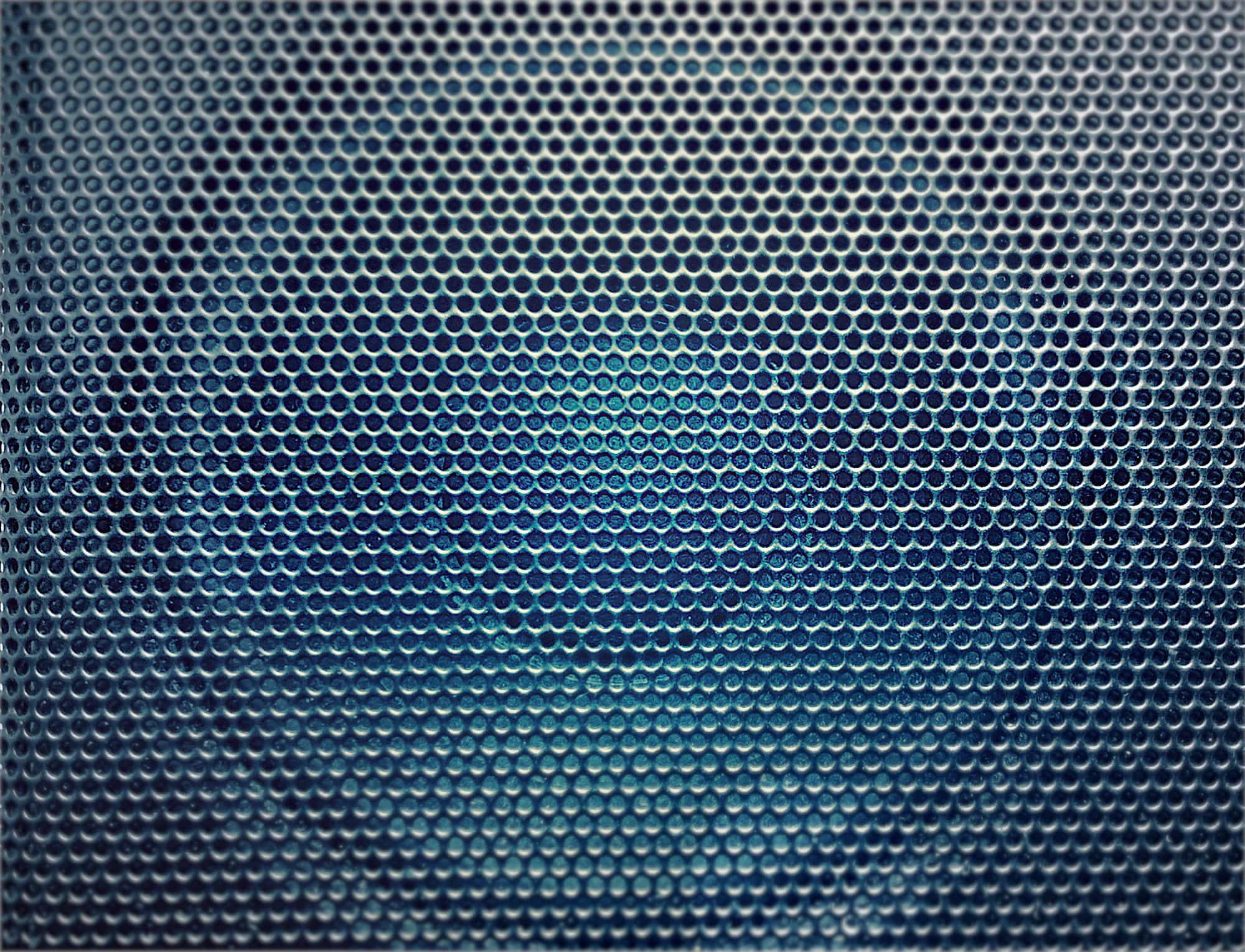 Speaker grille read text