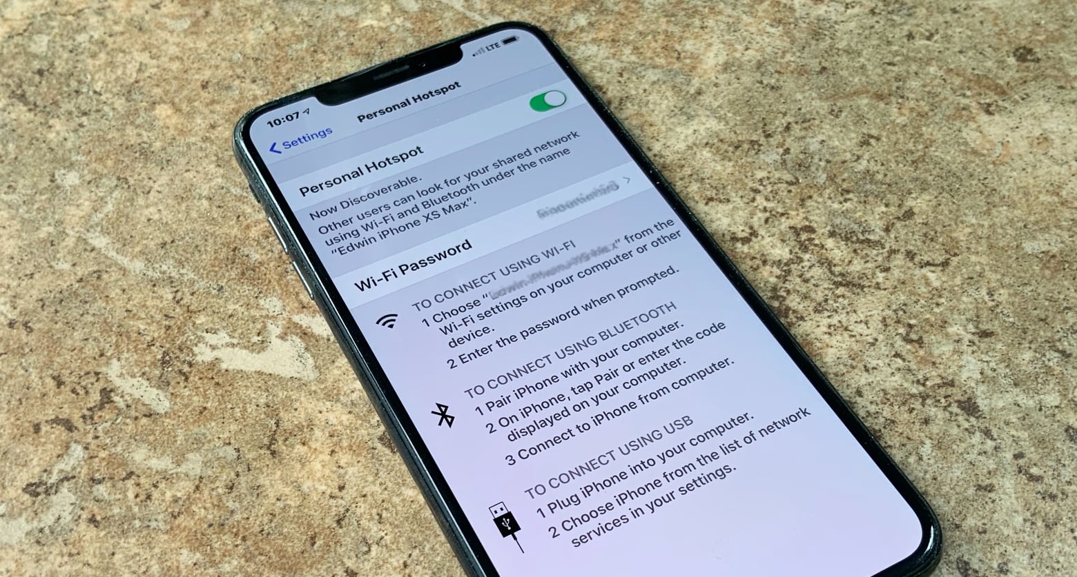 iOS 12 Personal Hotspot