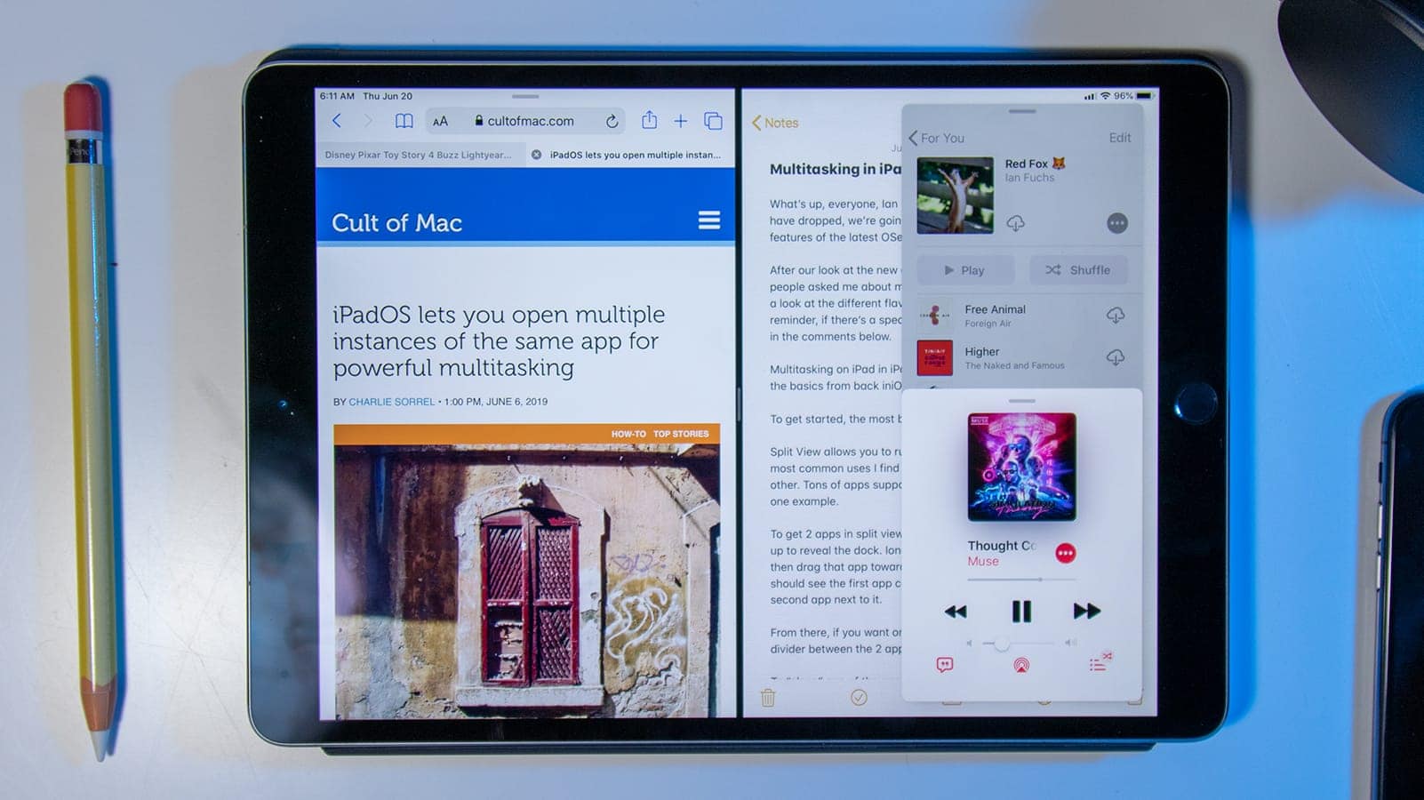 Multitasking gives you the power to use up to three apps at once on iPad.
