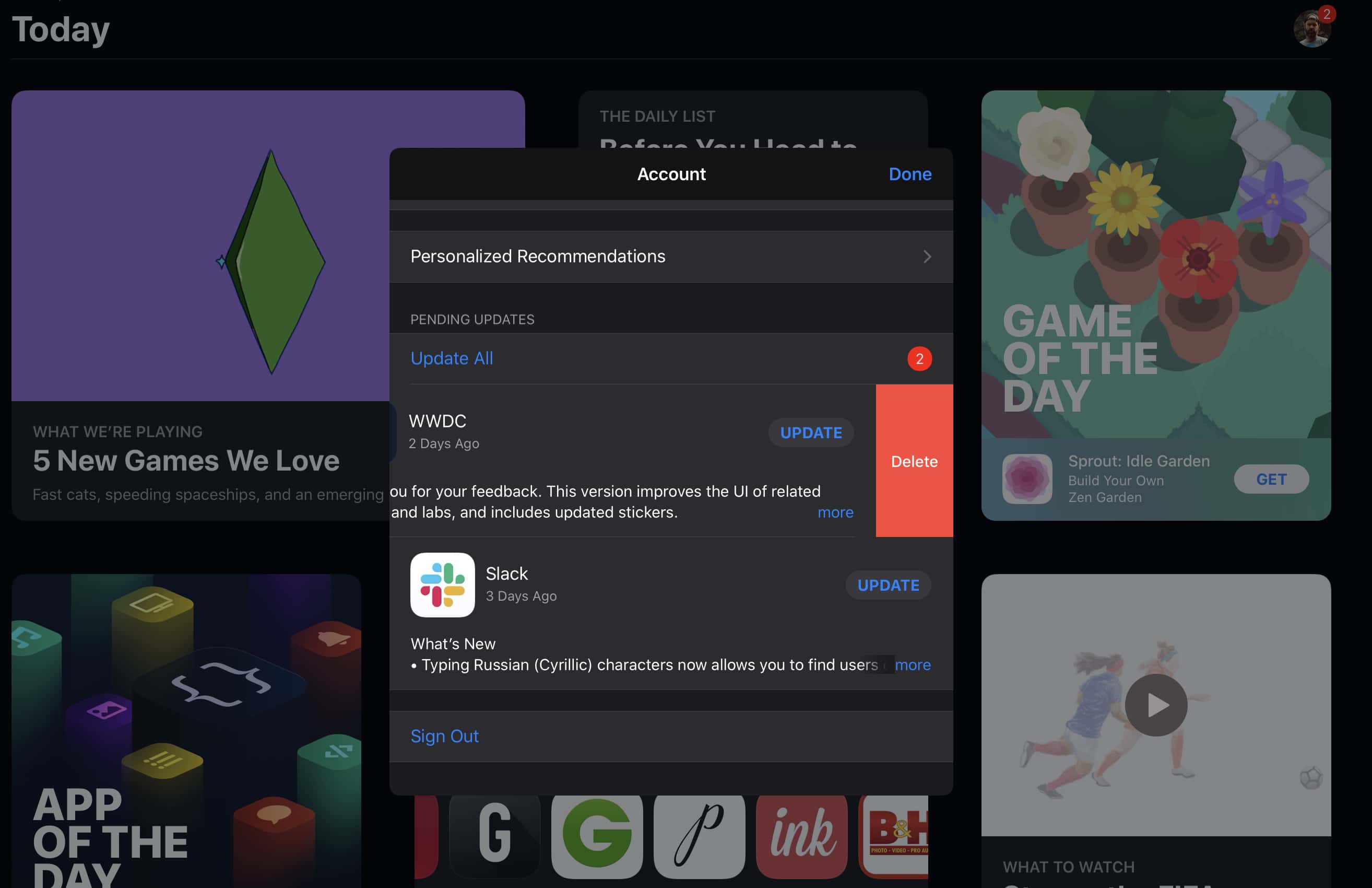 App delete