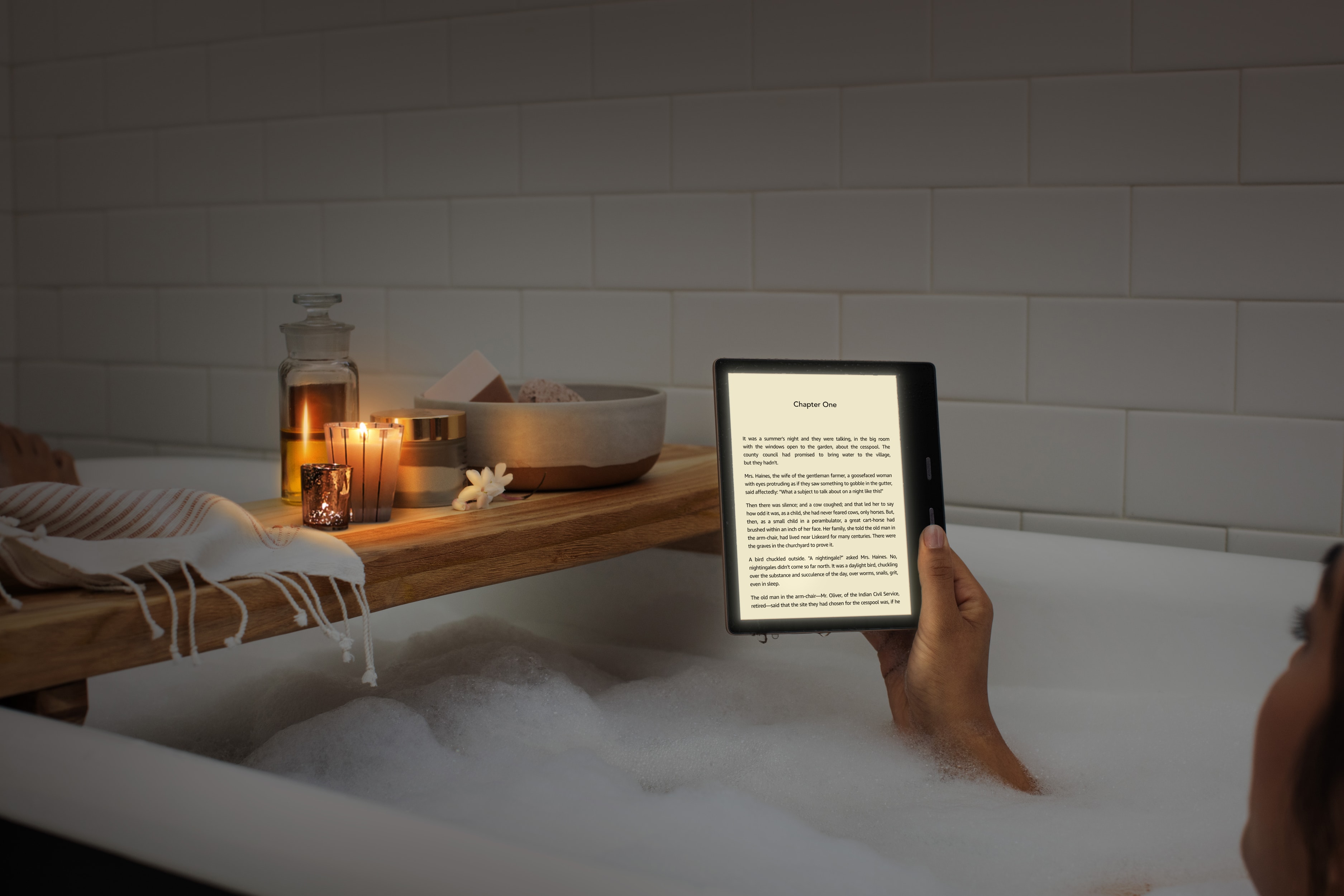 Amazon kindle oasis bath