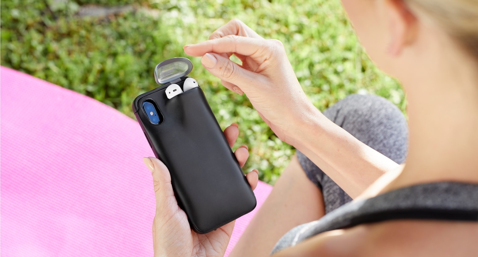 Power1 iPhone battery case also stores and charges AirPods