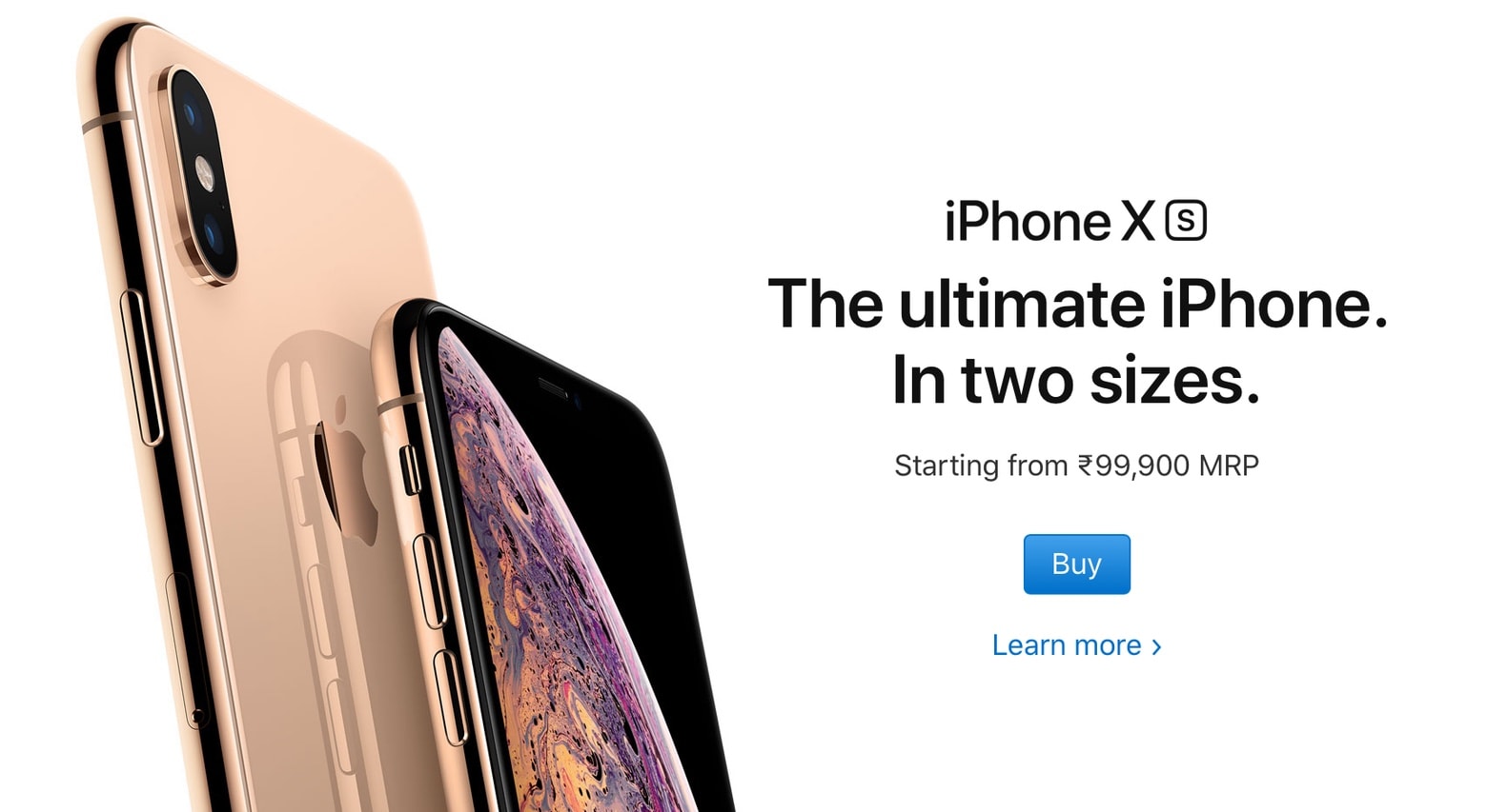 iPhone XS in India