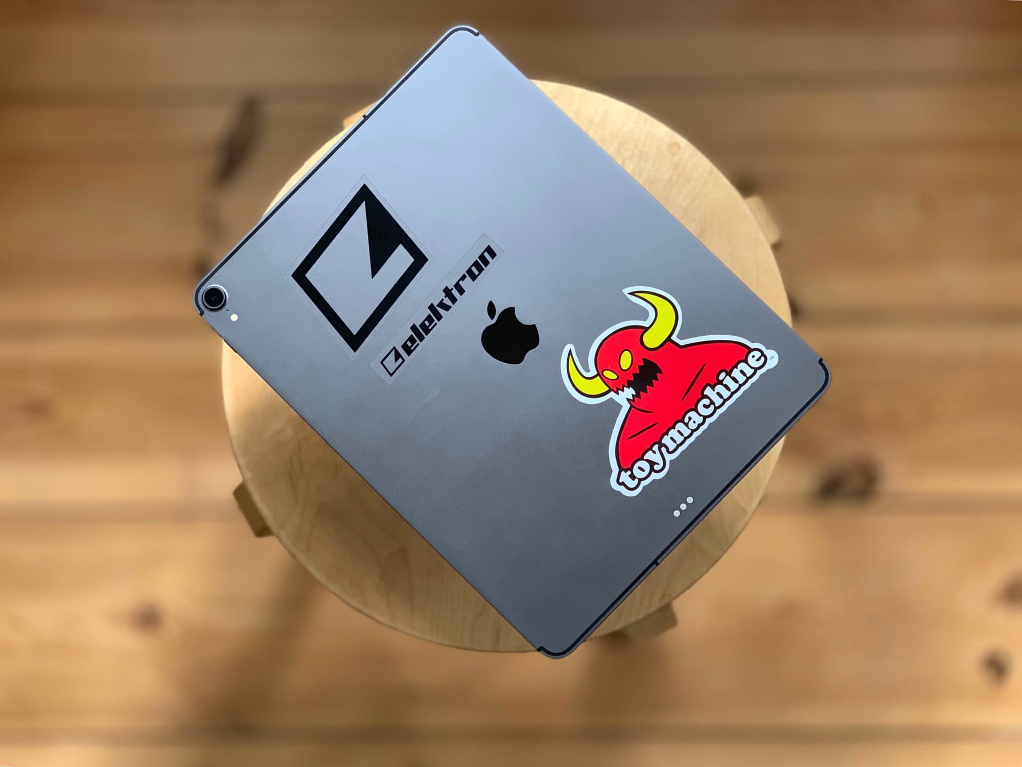 iPad with stickers