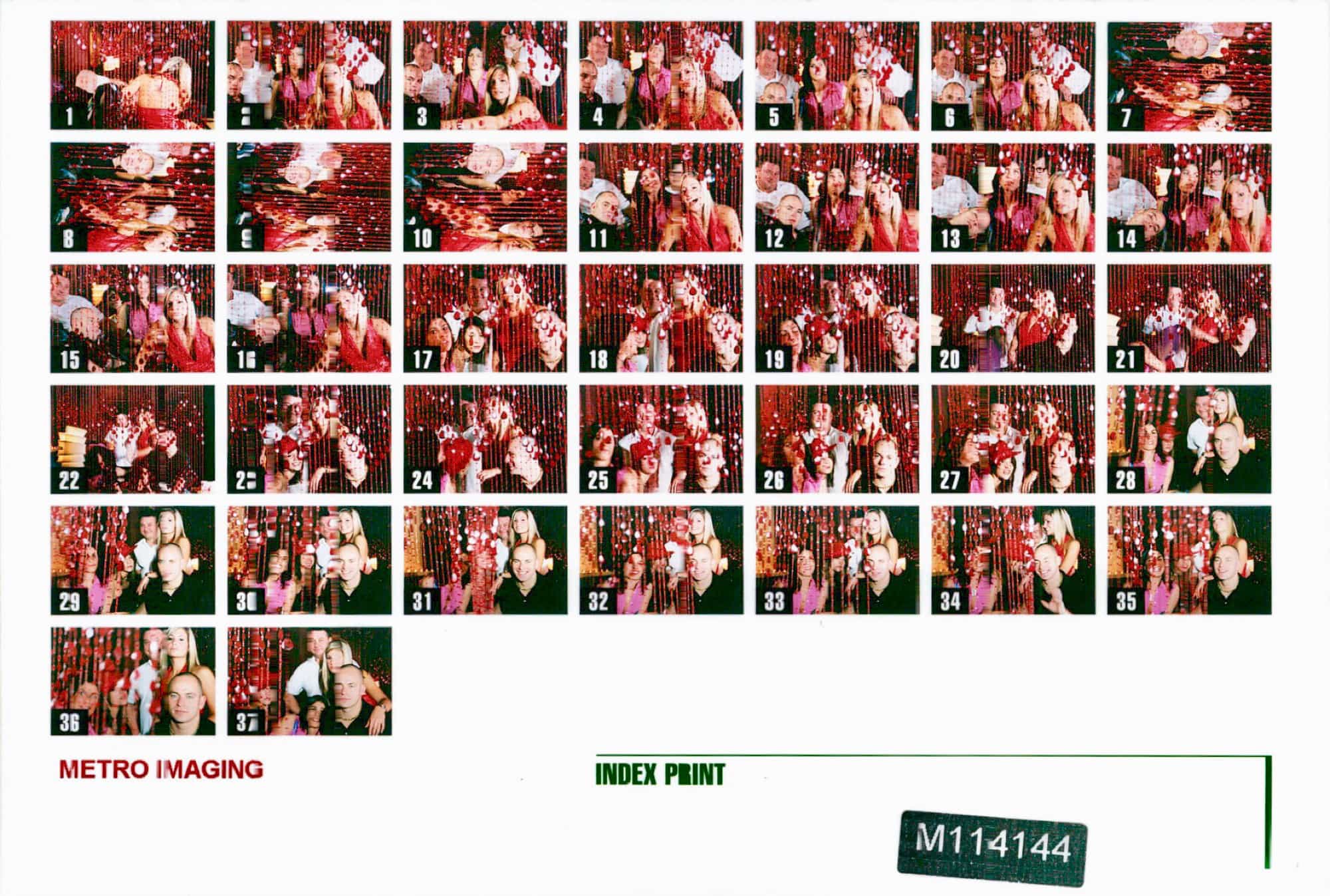 Film Contact sheet