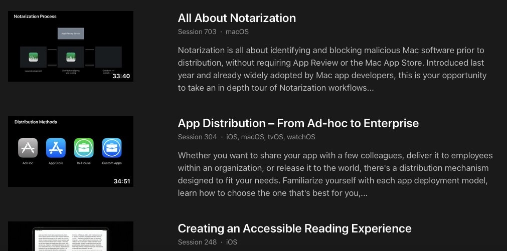WWDC transcripts