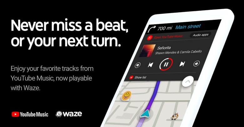 YouTube Music and Waze