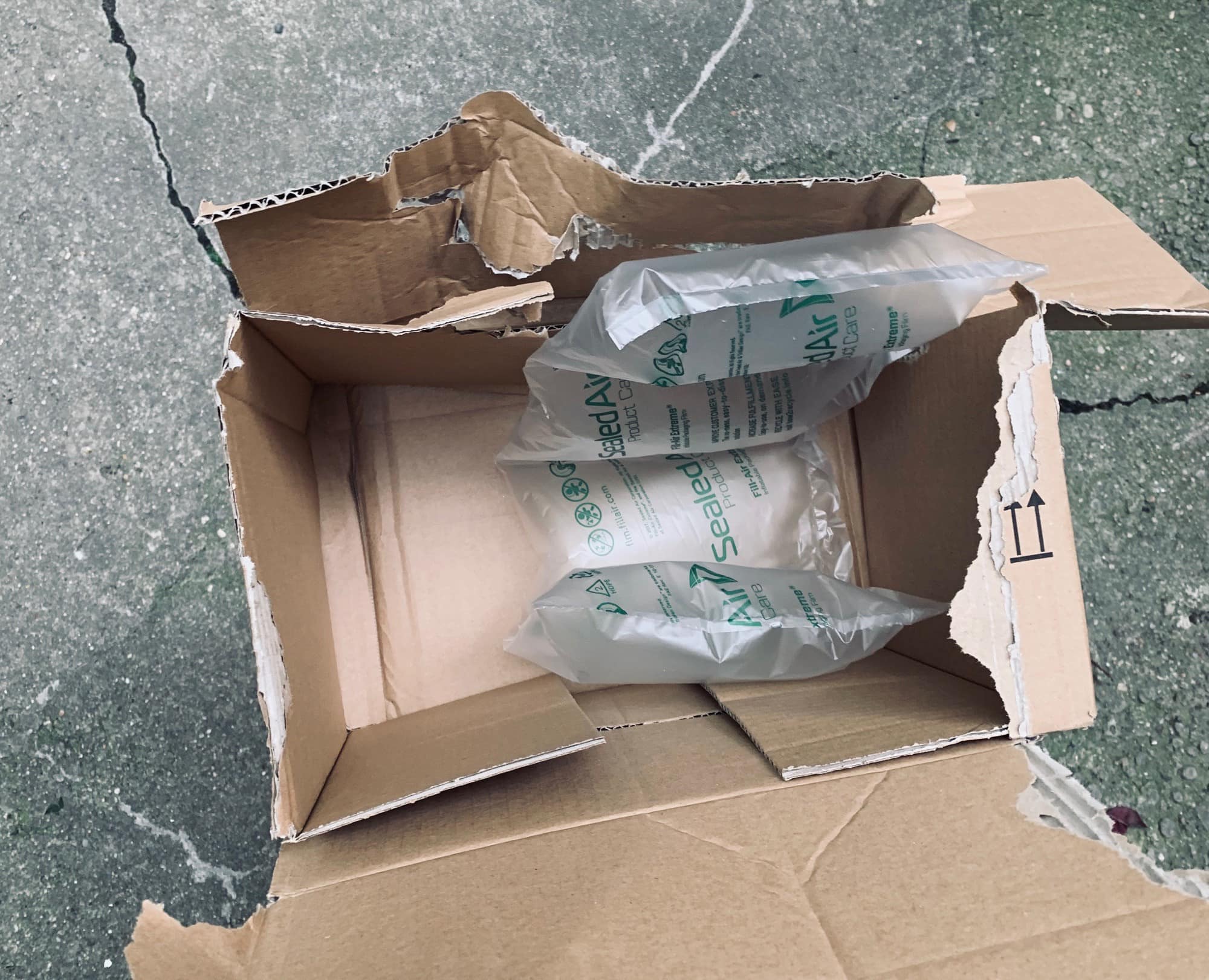 A dropped box