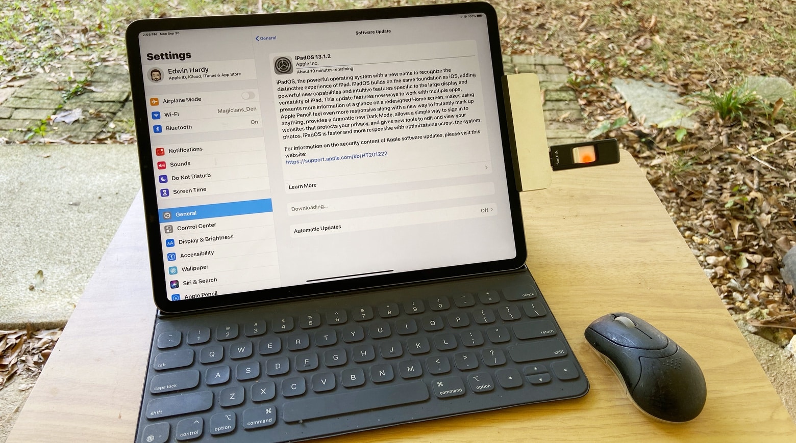 iPad Pro with iPadOS 13.1.2