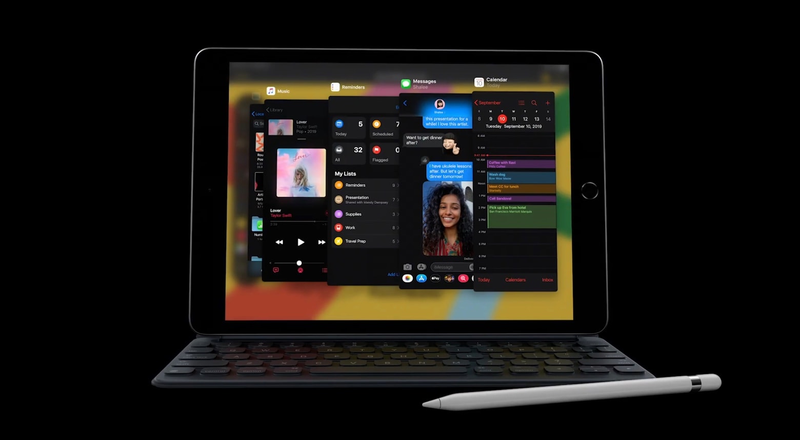 iPadOS 13 running on a iPad