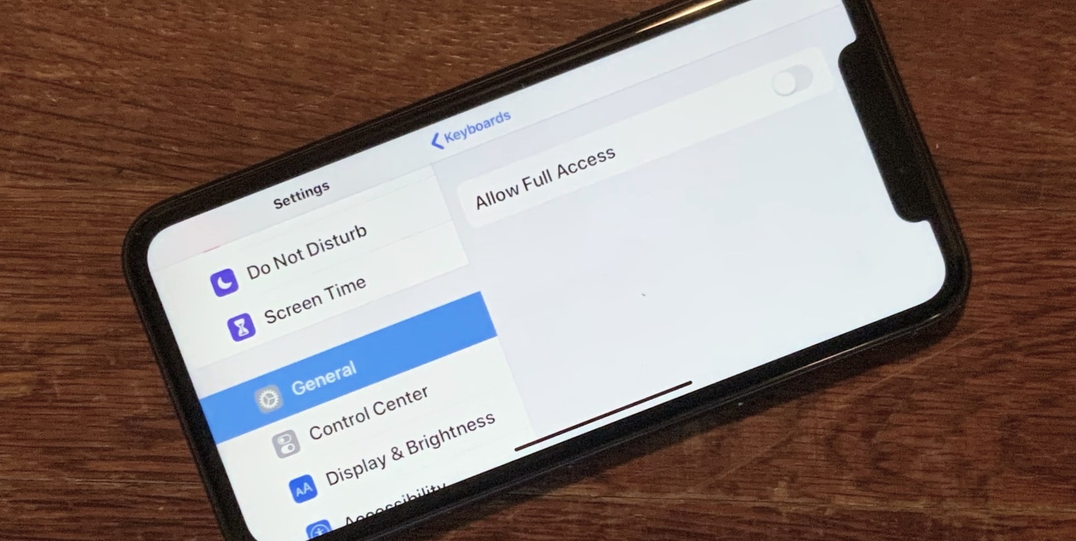 iOS keyboard with network access