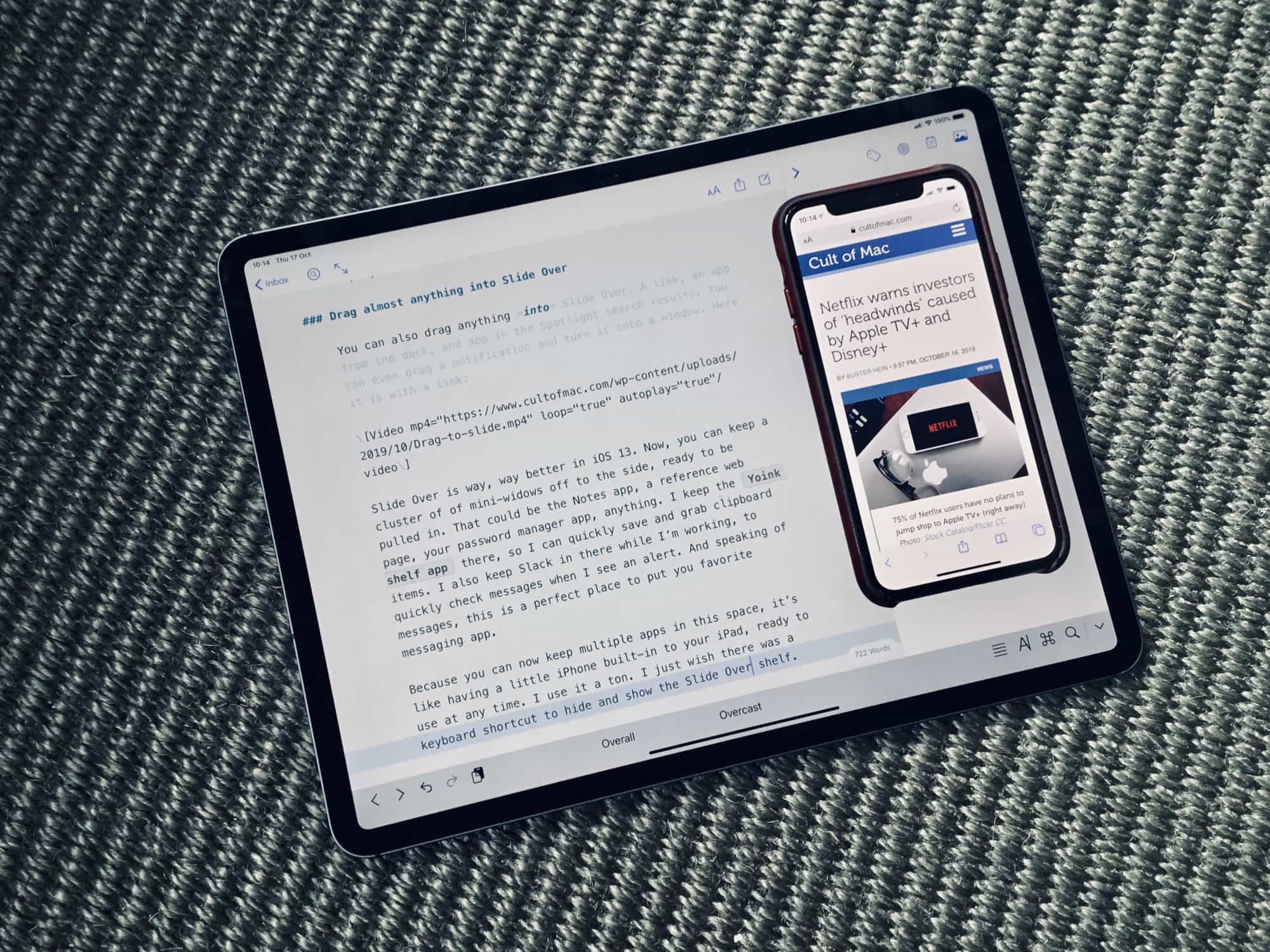 Slide Over in iPadOS 13 is like having an iPhone inside your iPad.