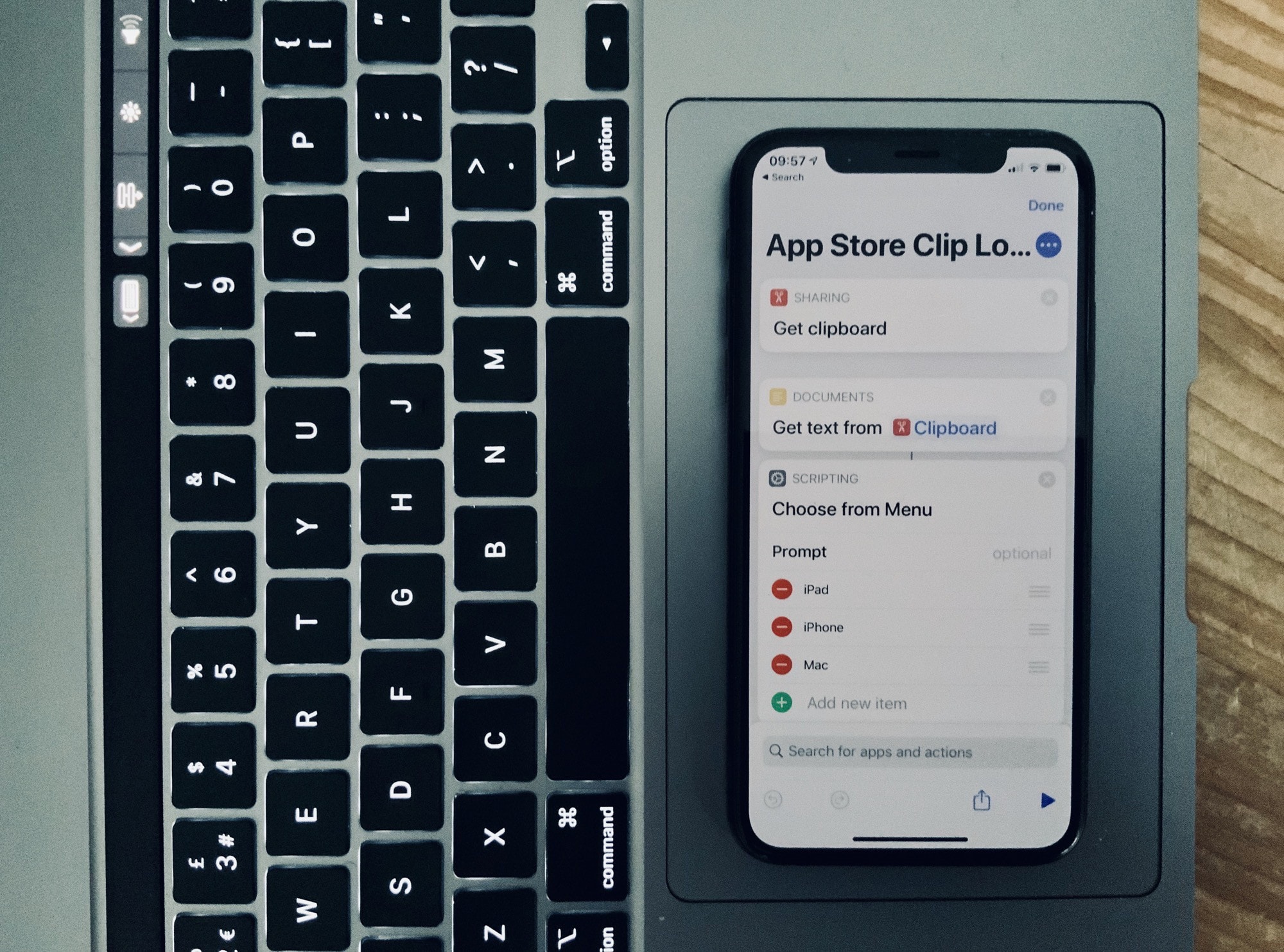 Shortcuts on Mac.
