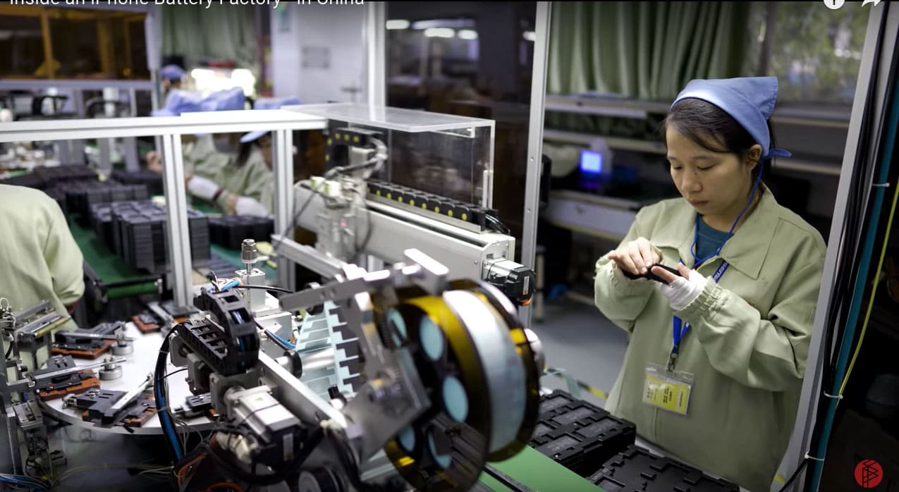 Pisen battery factory in China