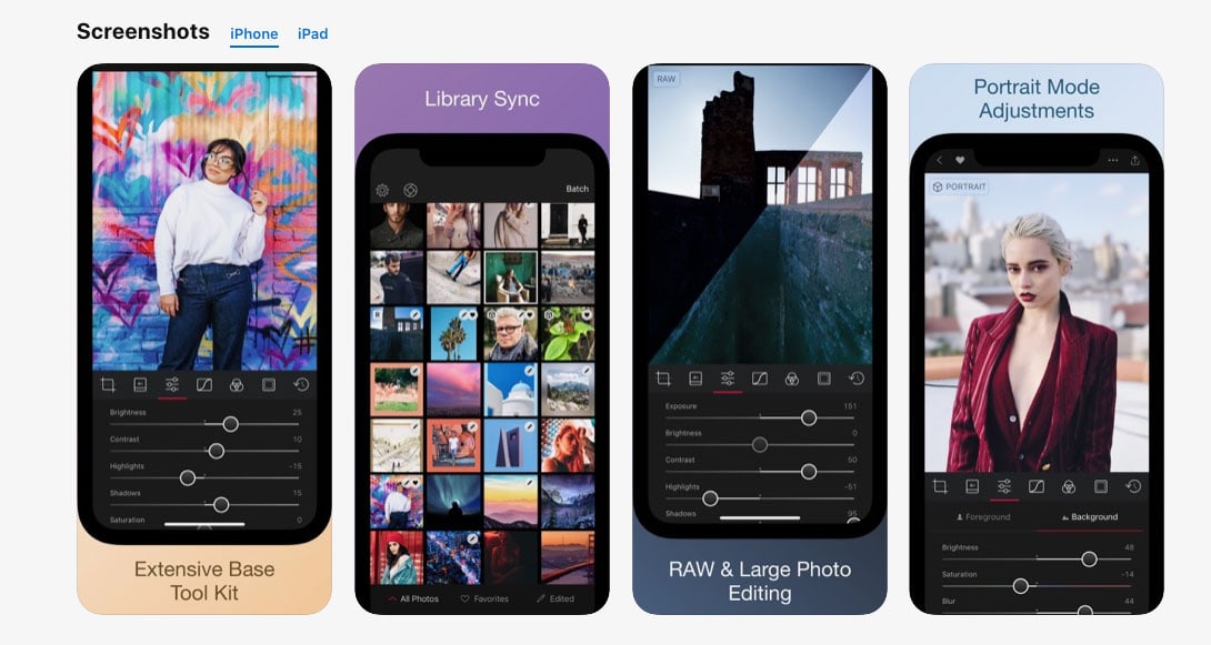 Darkroom photo editing app for iPhone and iPad