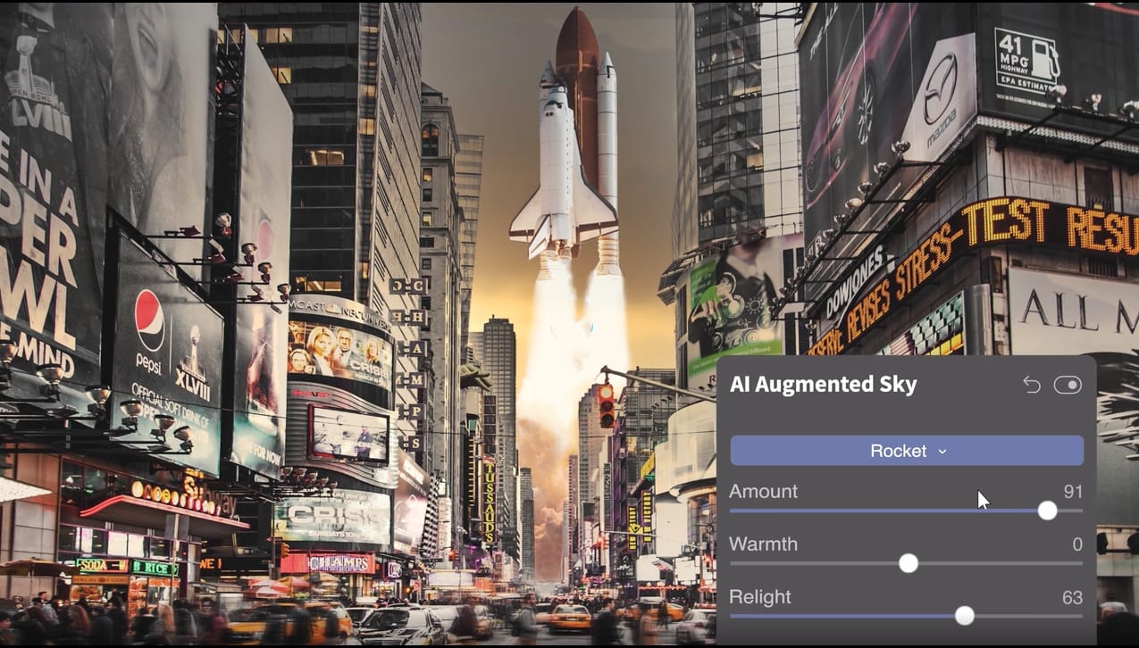 Luminar sky enhancement