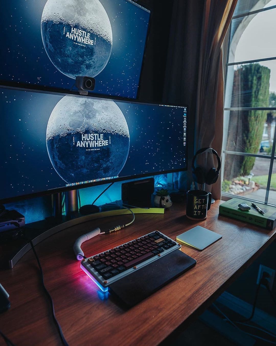 An LG UltraWide monitor (and a second screen on top) take this battlestation to the next level.