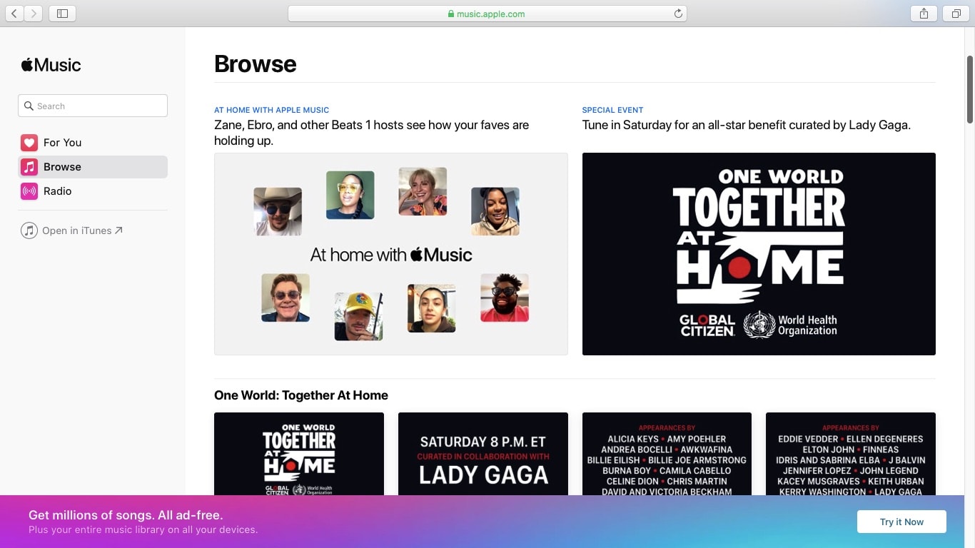 Apple Music web browser 1
