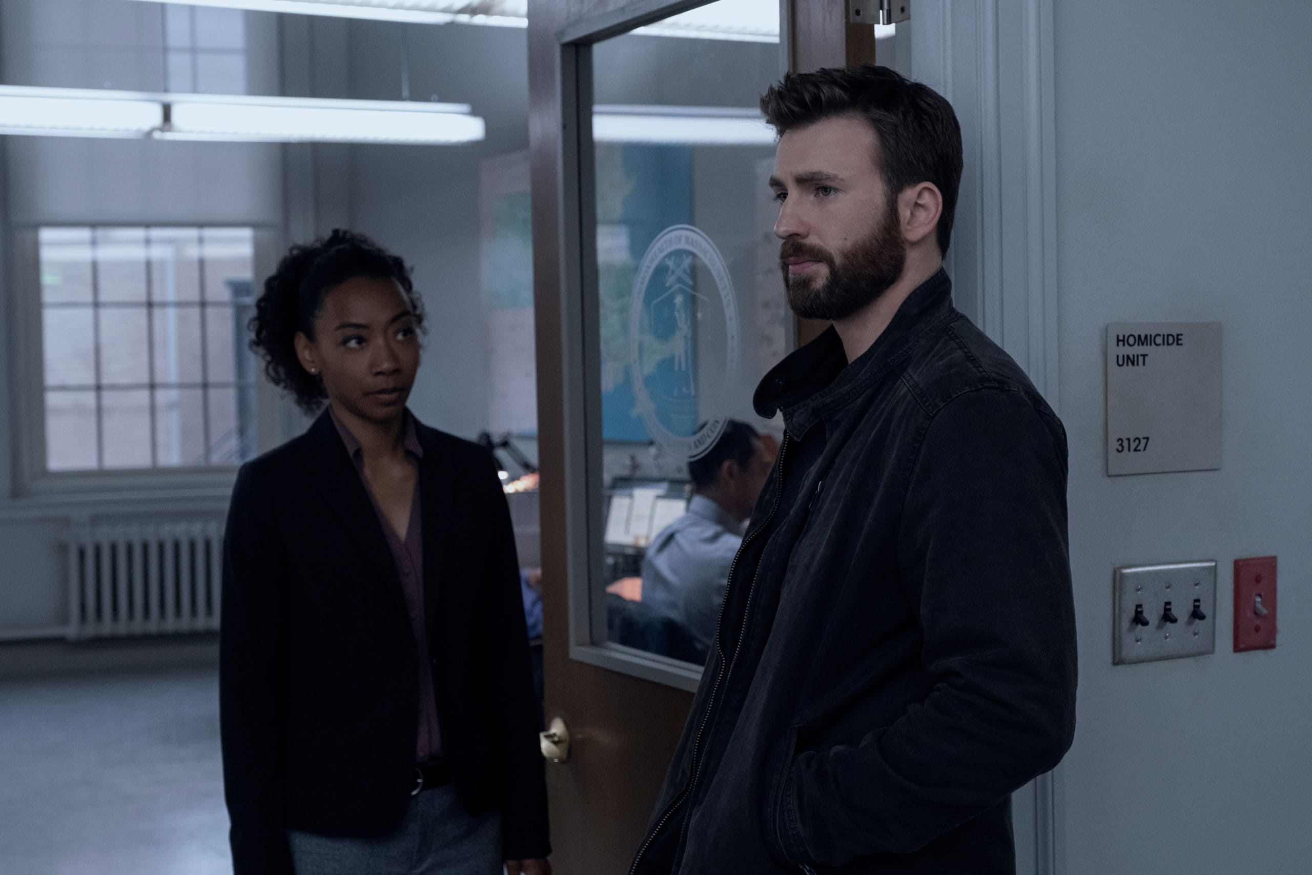 Betty Gabriel and Chris Evans anchor the uniformly strong crime drama Defending Jacob.