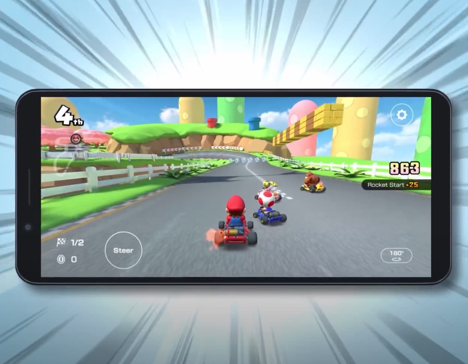 Mario Kart landscape mode.