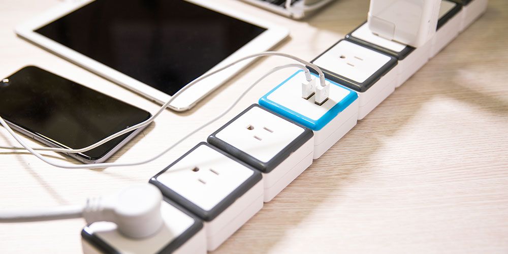 STACK 6-Port Modular Surge Protector + USB Charging Module