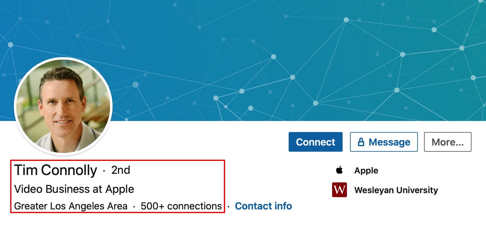 Tim Connolly LinkedIn
