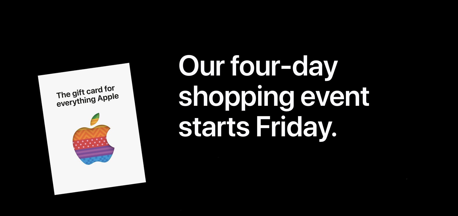 Apple Black Friday 2020 promo