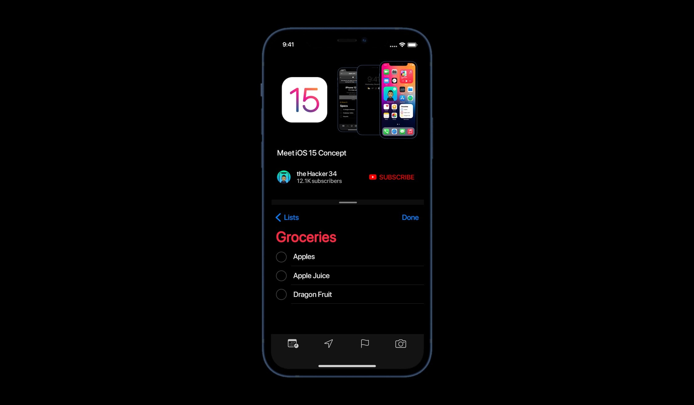 Split View iOS 15 concept