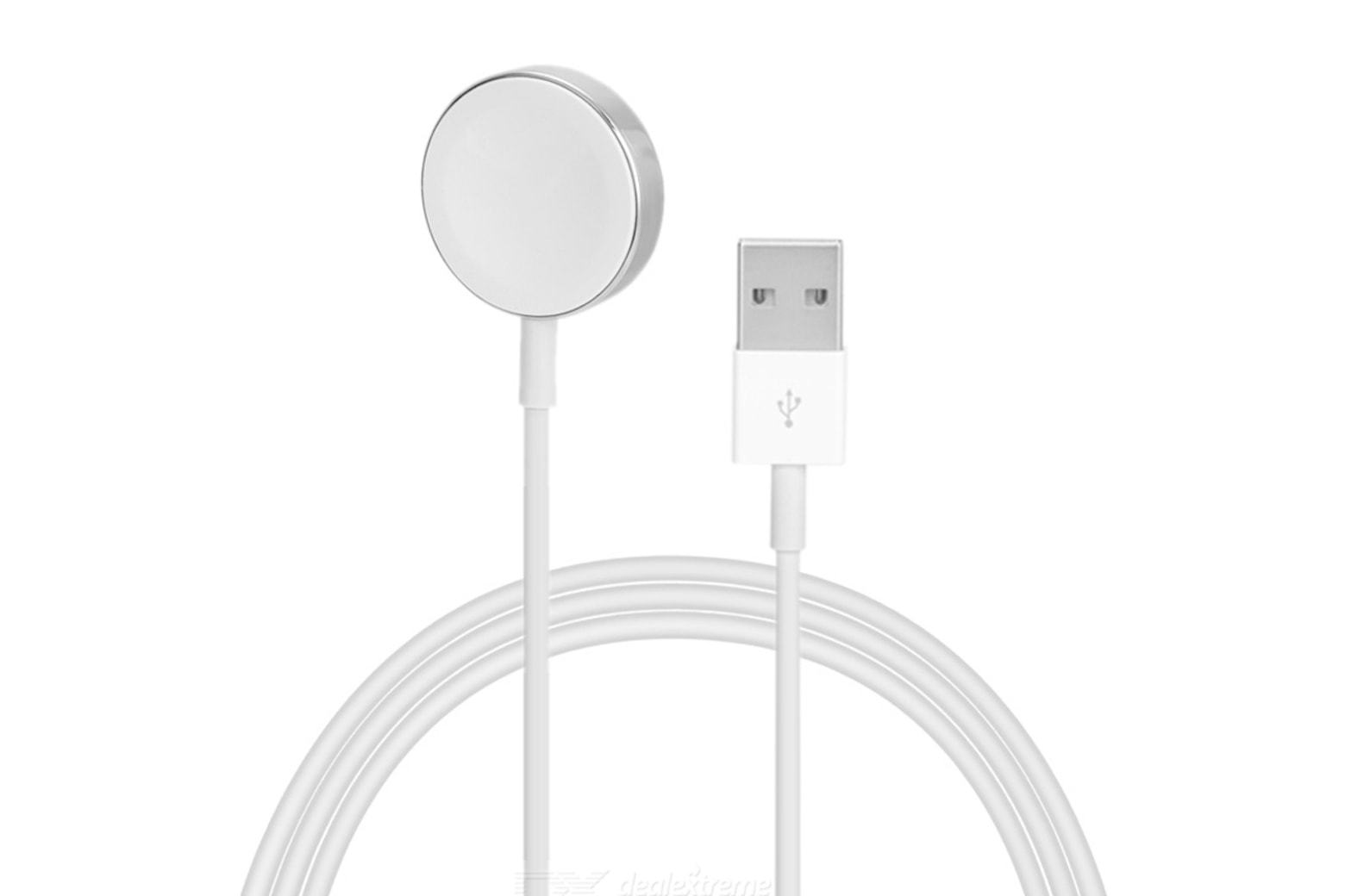 Get a genuine spare Apple Watch magnetic charger (with a longer cable than the original).