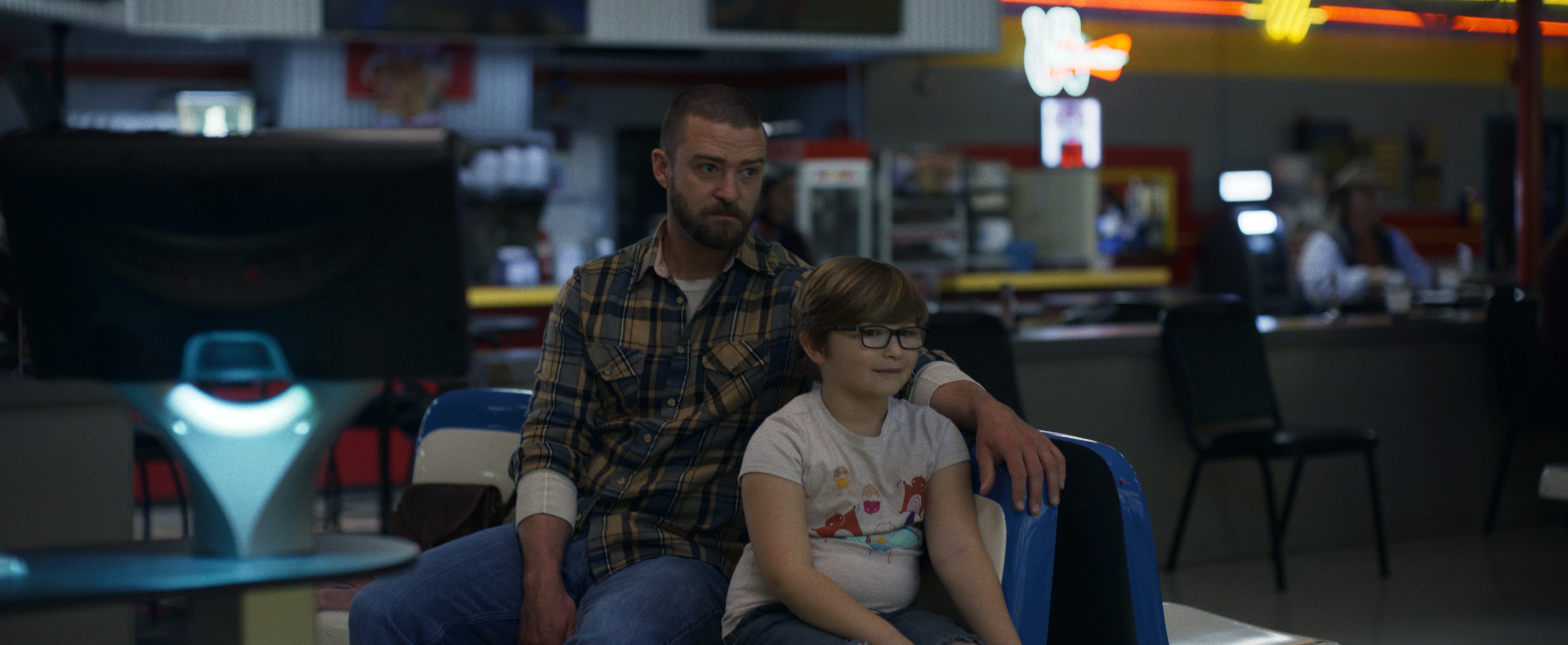 Justin Timberlake and Ryder Allen in Palmer