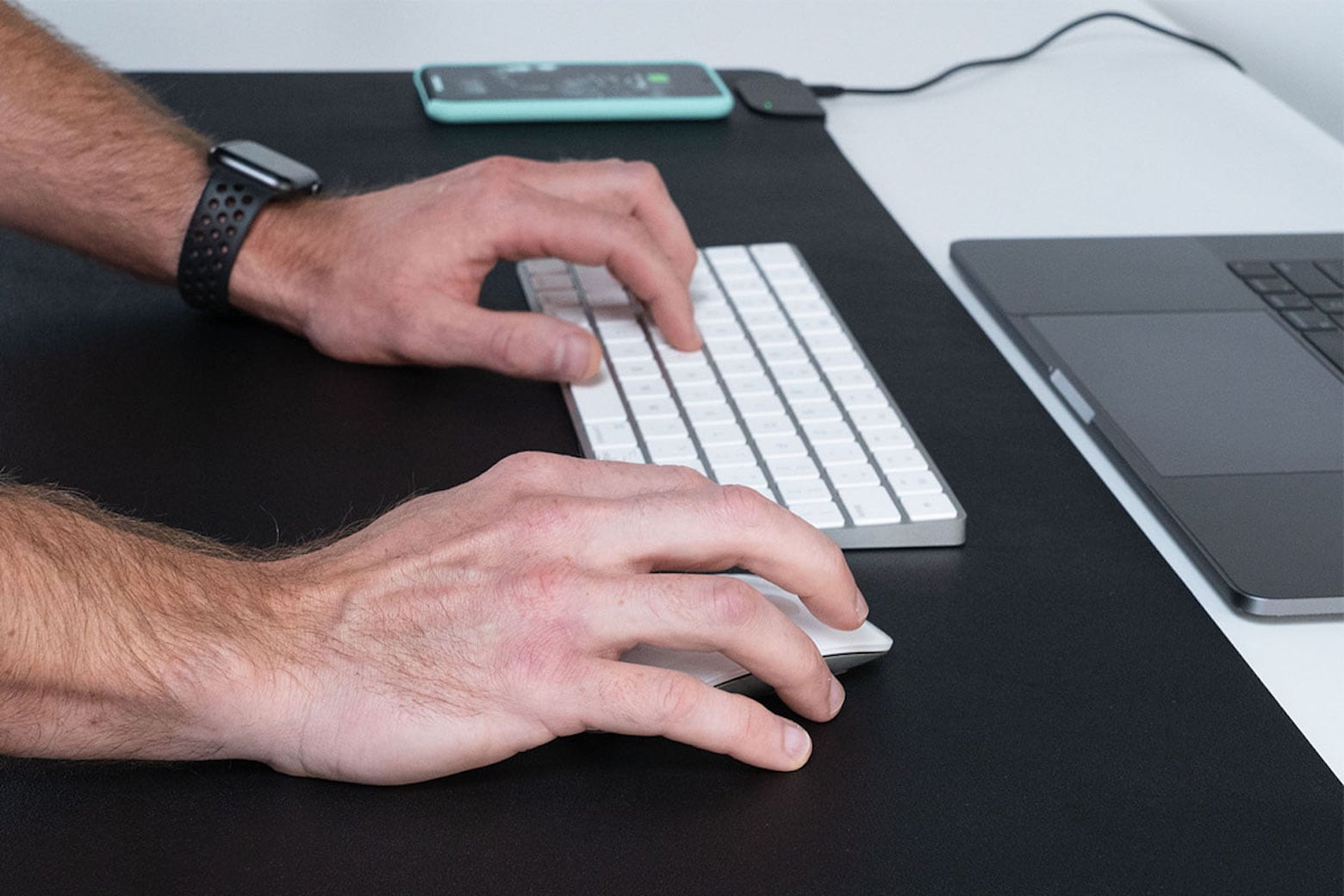 This charging desk pad is the perfect work from home upgrade