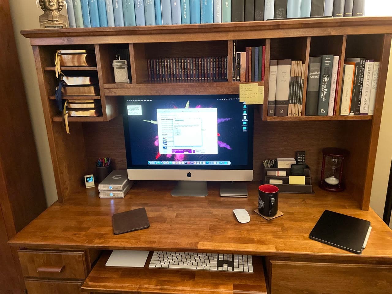Tony Walker's setup centers on a 2020 iMac.