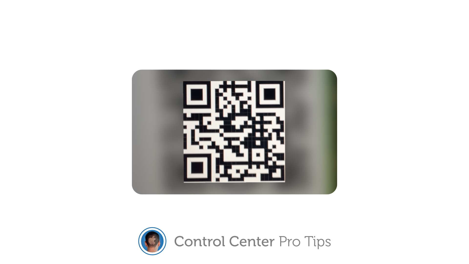 Add a QR code scanner to Control Center