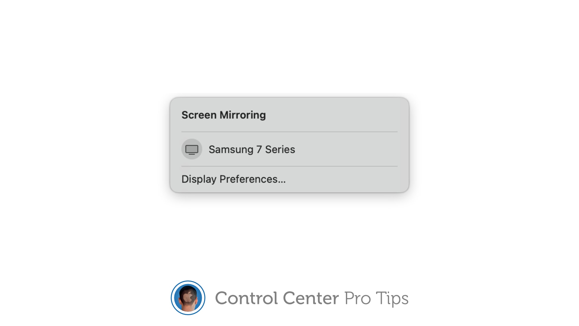 How to start screen mirroring with Control Center