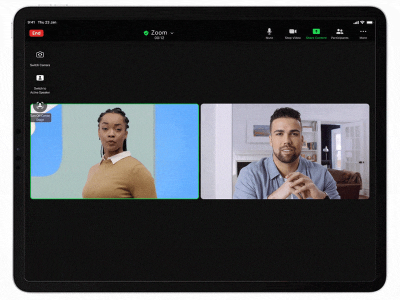 Zoom puts spotlight on iPad Pro’s Center Stage camera effect