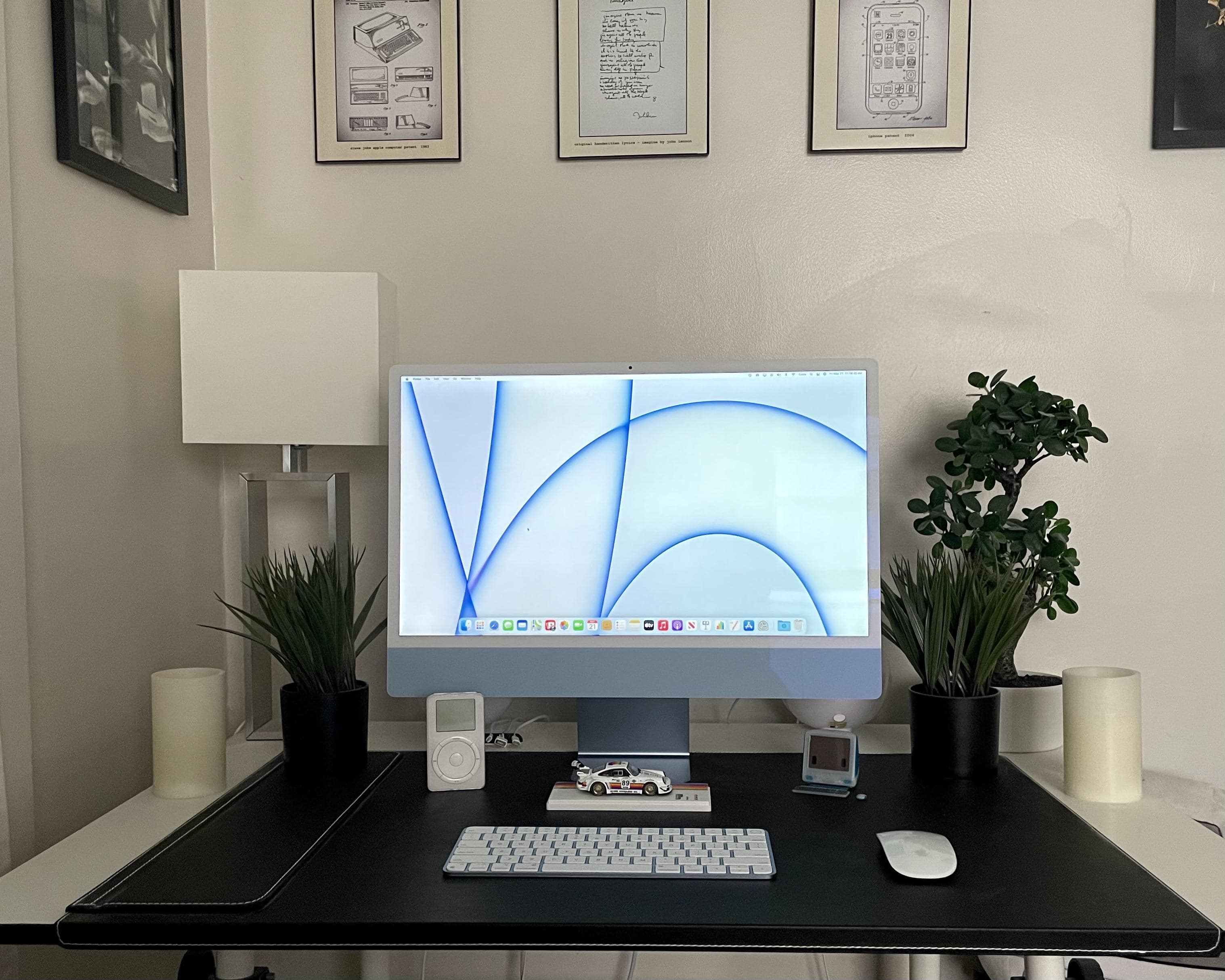 A pretty blue M1 iMac makes a great first impression.