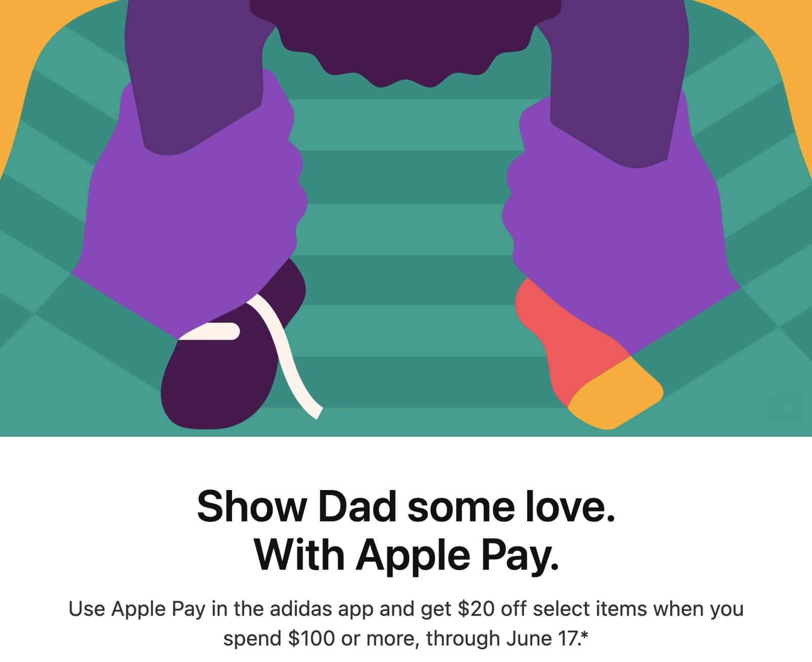 Apple Pay promo with Adidas