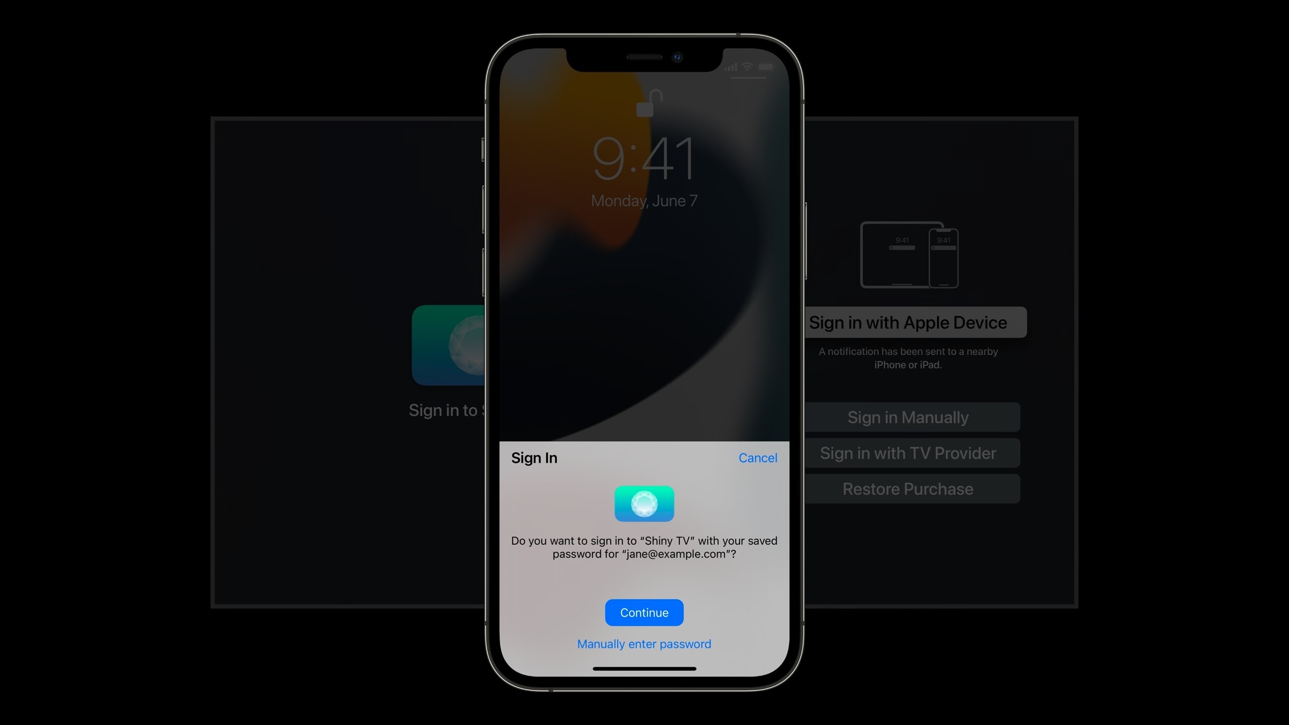 tvOS 15 lets you sign in with iPhone and iPad
