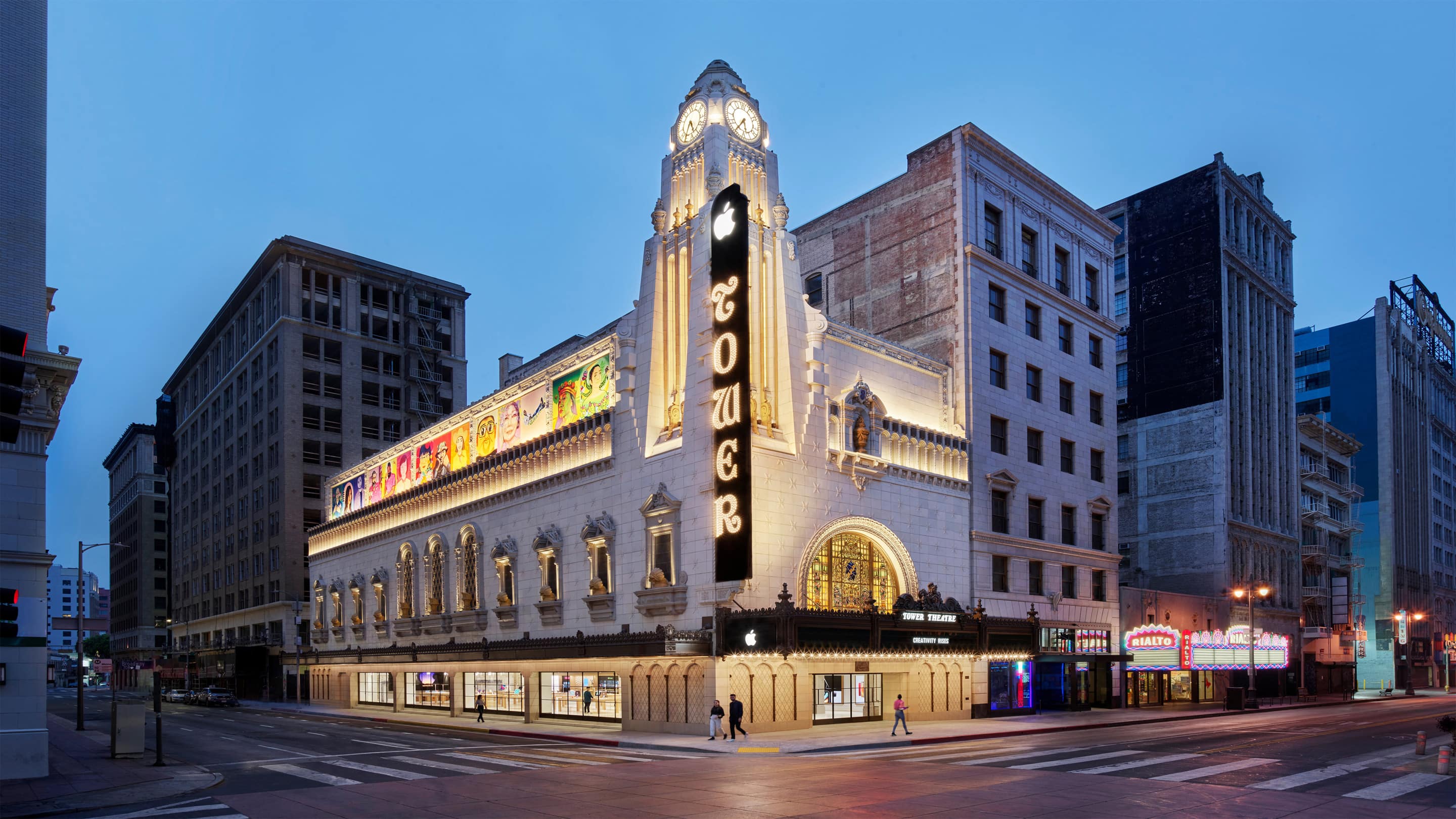 Many Angelenos on the hunt for Apple gear will recognize the historic theater's restored clocktower and sign. But the interior will blow them away.