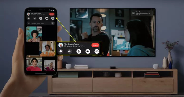 The FaceTime feature SharePlay won't be coming out with the initial OS 15 releases.